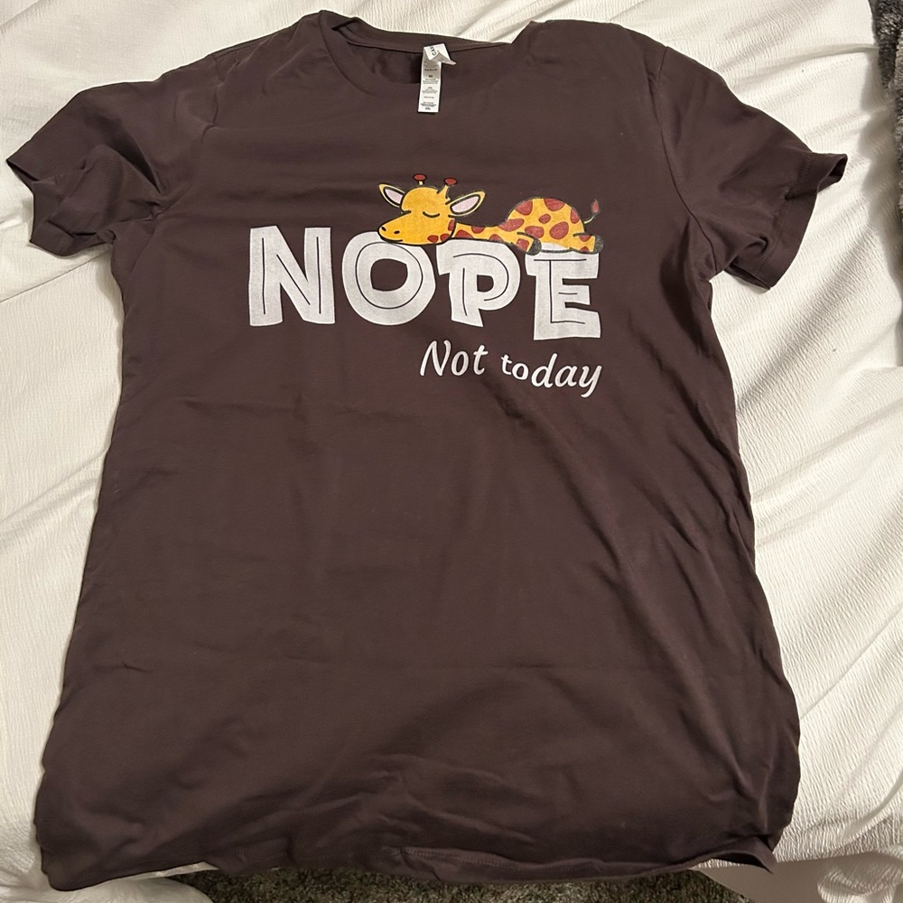 Nope Not Today Giraffe T Shirt